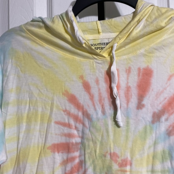 Southern Spirit NWT cotton tie dye tee shirt hoodie size SMALL - Picture 2 of 10